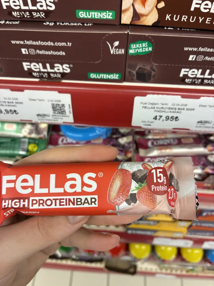 High Protein Bar Çilekli