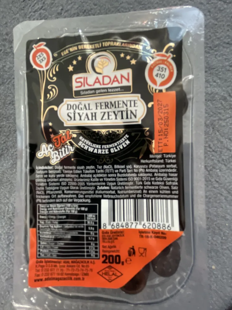 Doğal Fermente Siyah Zeytin