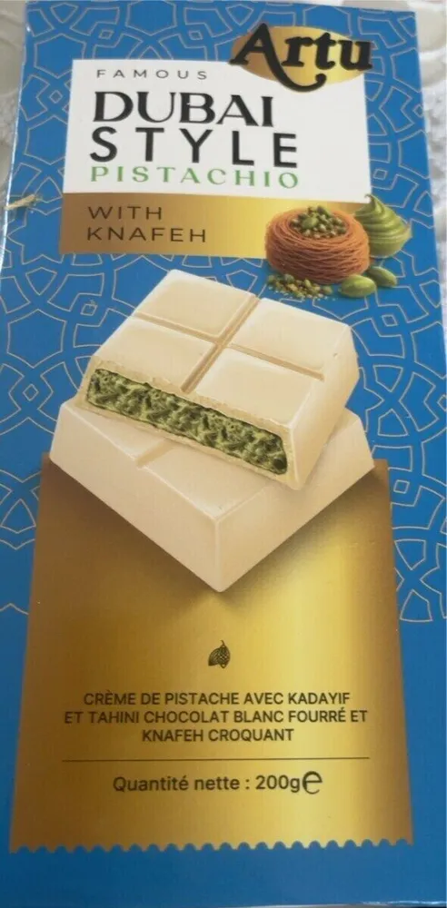Dubai style postachio with knafeh