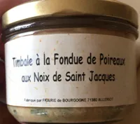 Timbale a la fondue de poureaux aux noix de saint jacques