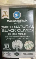 Dried natural black olives