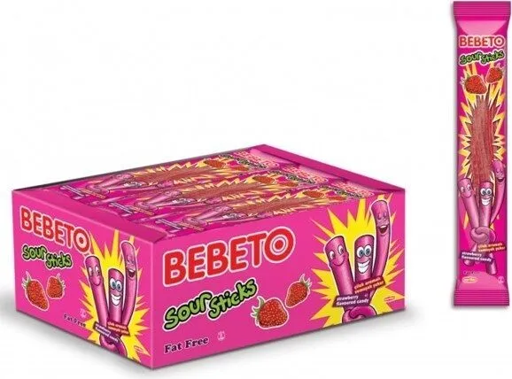 Bebeto Sour Strawberry Sticks