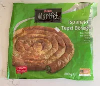 Rolled pastry with spinach filling