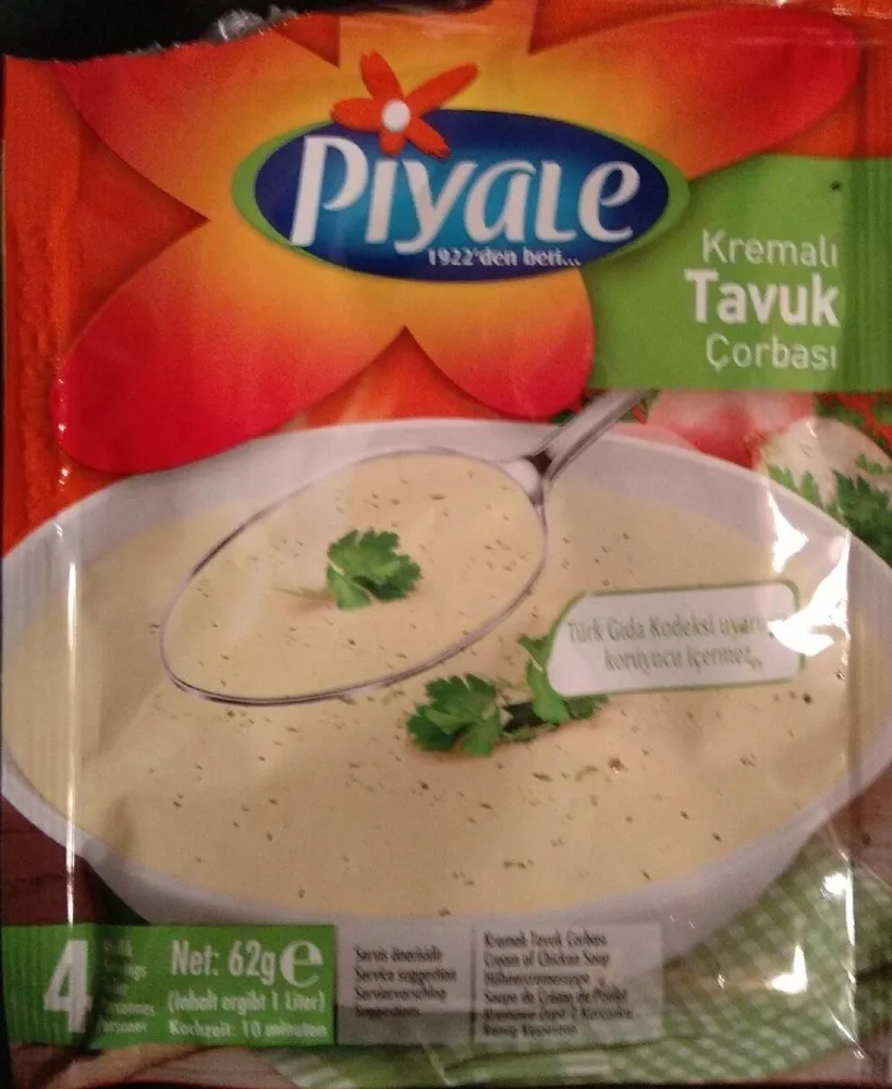 Piyale kremali tavuk çorbasi