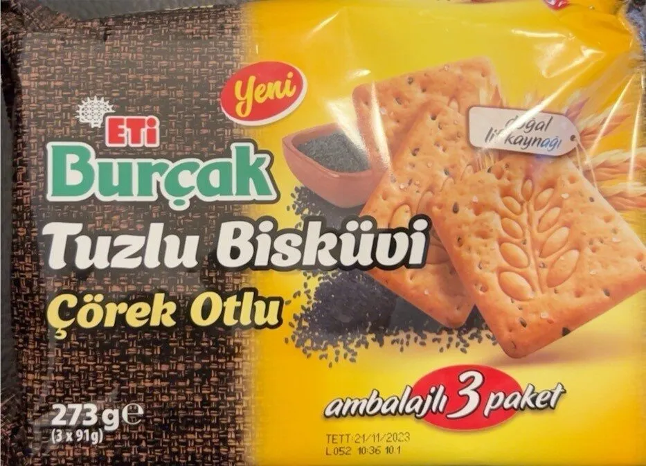 Burçak Tuzlu Çörek Otlu Bisküvi
