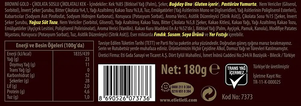 Brown Gold - Çikolatalı Soslu Çikolatalı Kek