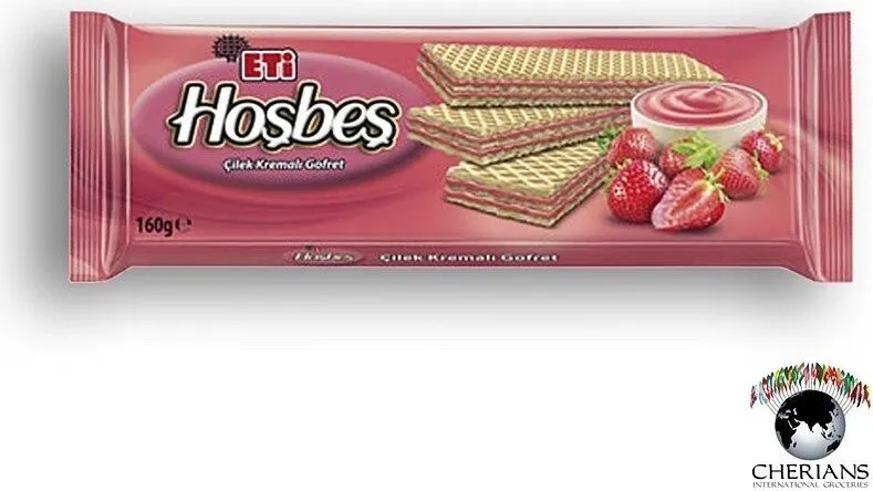 Eti Hosbes Wafer With Strawberry Cream 142G