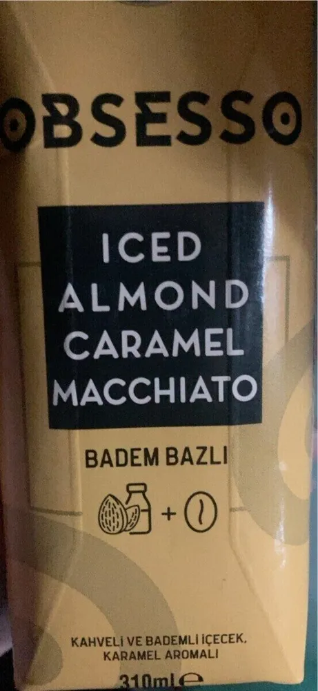 Iced almond caramel macchiato