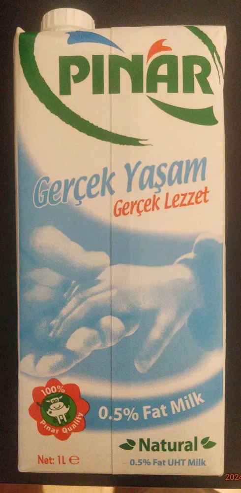 Pınar Yarım Yağlı Süt 1L