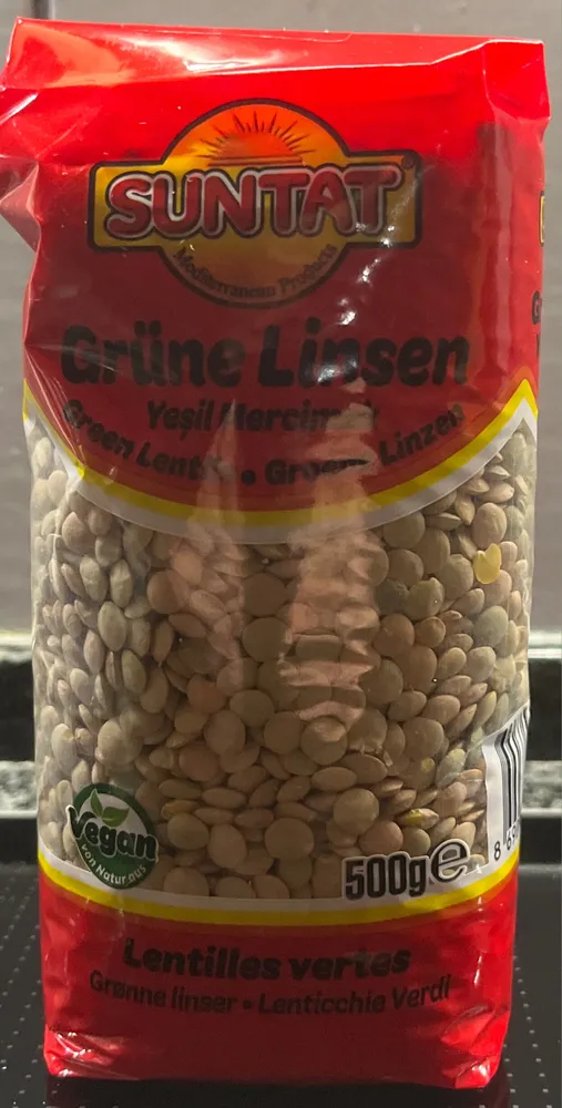 Grüne Linsen getrocknet