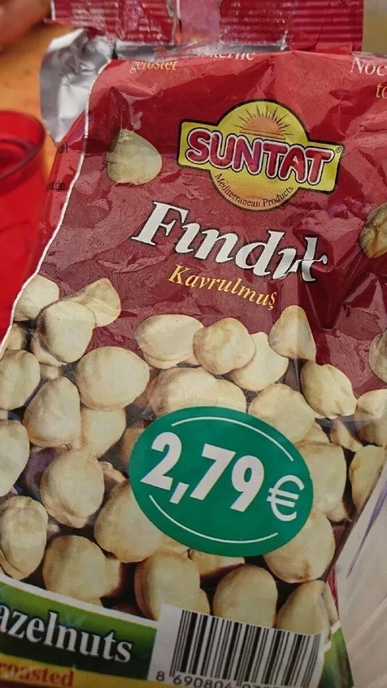 Noisettes suntat
