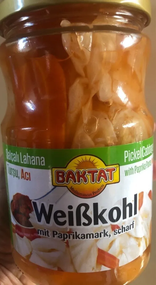 White Cabbage + Sauce In Brine with sauce in paprika paste