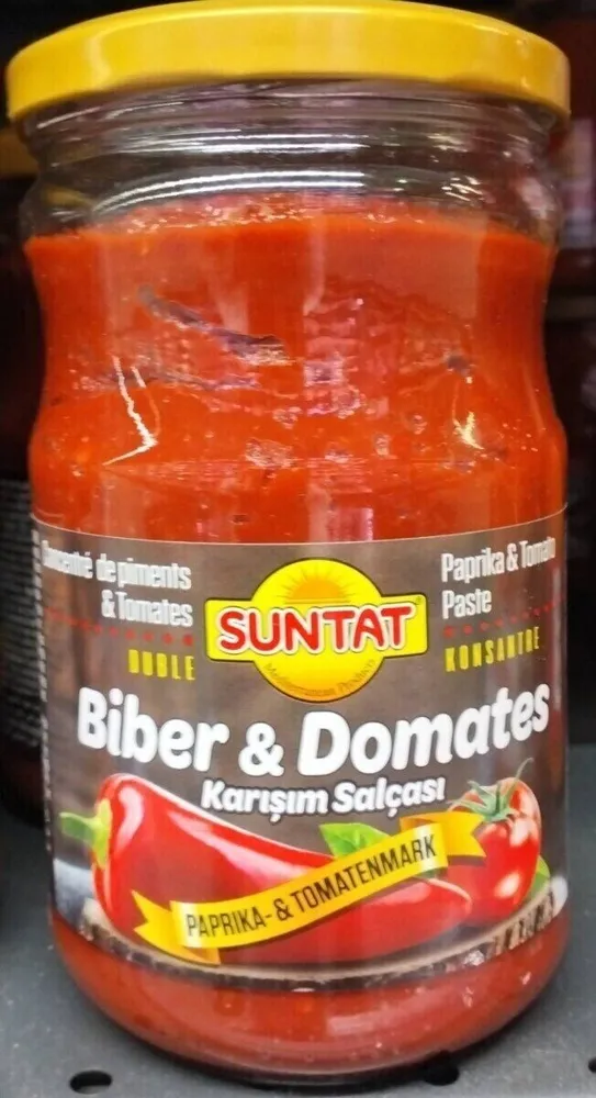 Double concentre de piment et tomate mélange