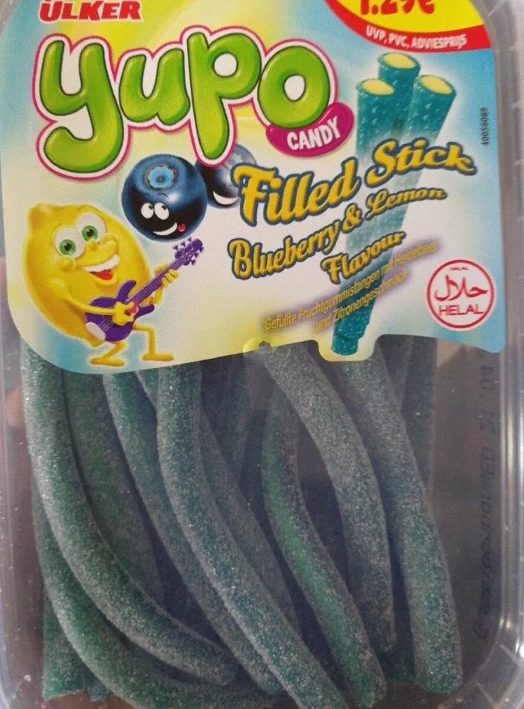 Yupo Filled Sticks Blueberry & Lemon Flavor