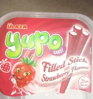 Filled stick strawberry flavour