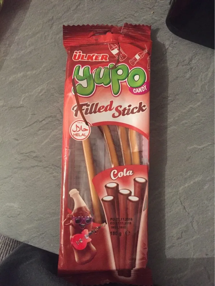 Yupo candy filled stick