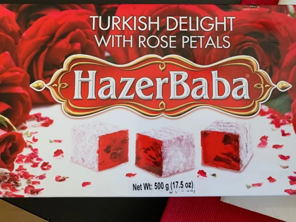 Turkish Delight with rose petals