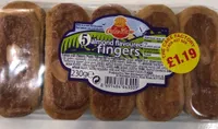 5 almond flavoured fingers