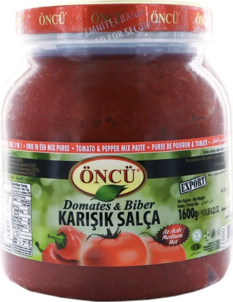 Oncu Mixed Paprika and Tomato Puree