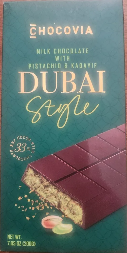 Milk Chocolate with Pistachio and Kadayif