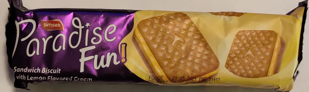 paradise fun sandwich biscuit lemon