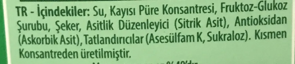 ülker Içim Kayisi / Aprikosen Nektar