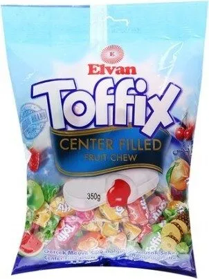 Elvan Toffix Assorted Fruity Filled Chew 350 G