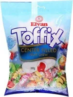 Elvan Toffix Assorted Fruity Filled Chew 350 G