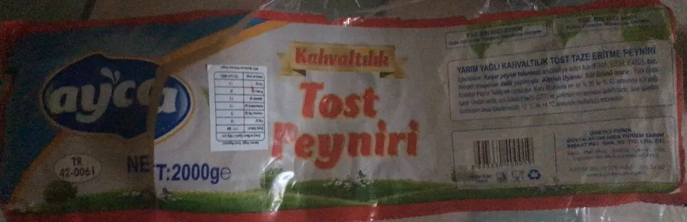 Kahvaltılık tost peyniri
