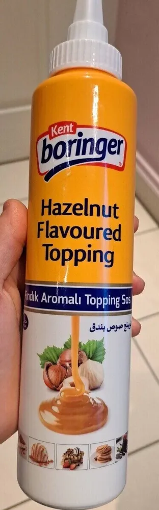 Hazelnut flavoured topping