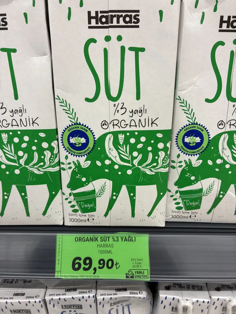 Organik Süt %3 Yağlı