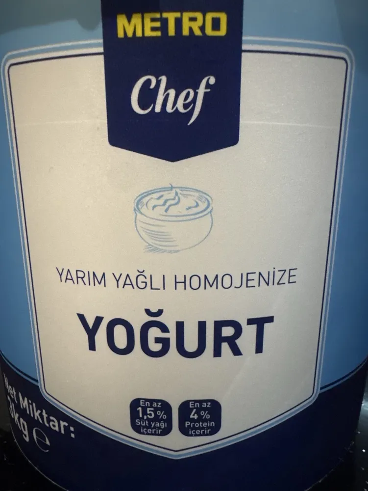 Yarim Yağlı Homojenize Yoğurt