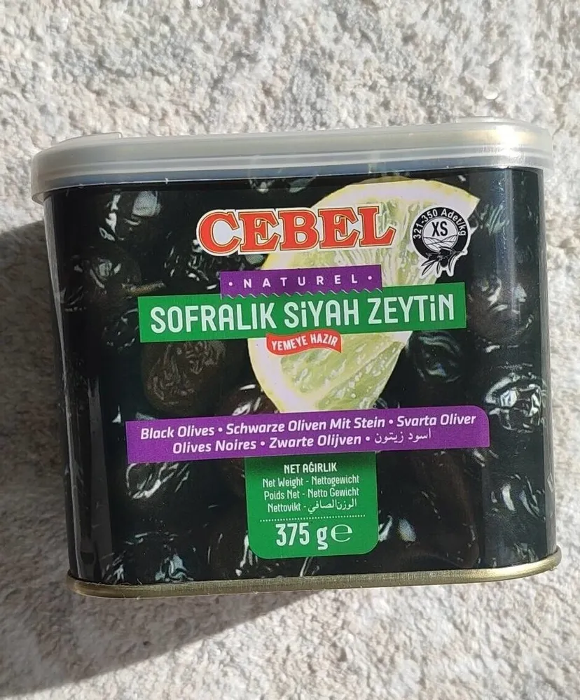 Sofralık siyah zeytin