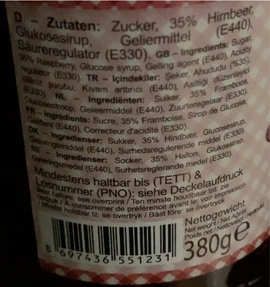 Confiture framboise