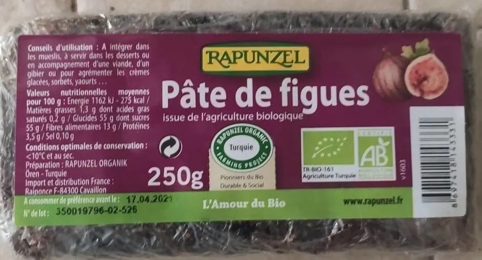 Pâte de figues bio
