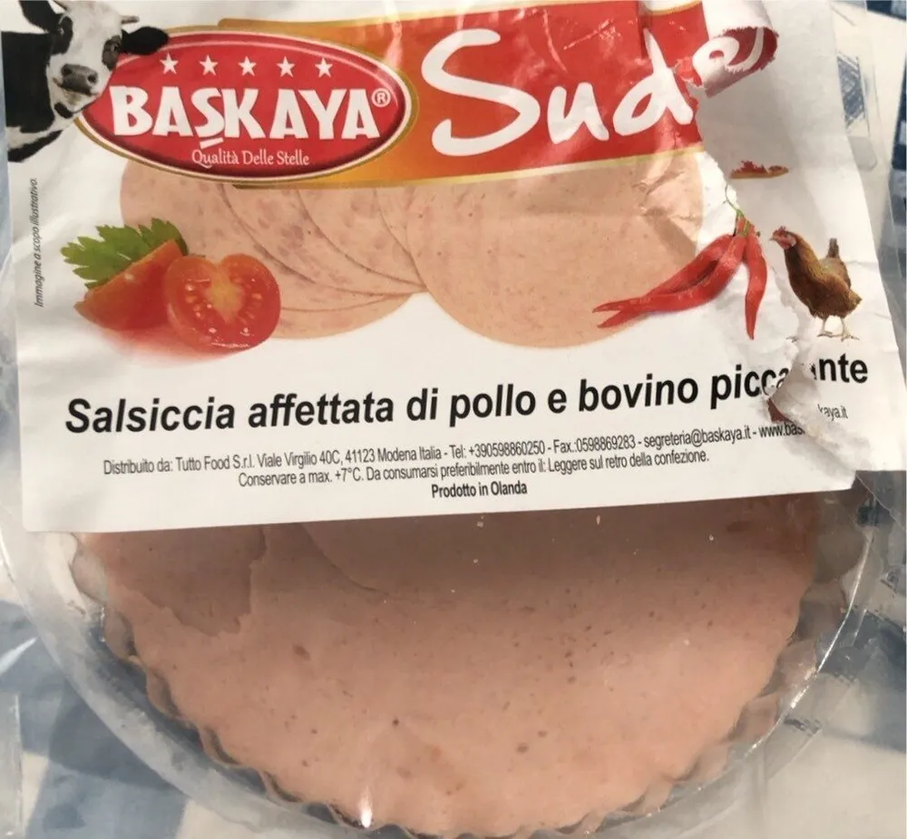 Salsiccia affettata di polli e bovini puccante