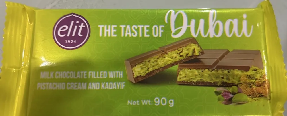 Milk Chocolate Filled with Pistachio Cream and Kadaif