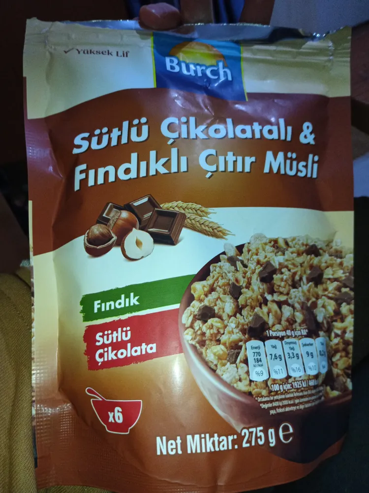 Sütlü Çikolatalı & Fındıklı Çıtır Müsli