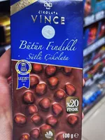Vince Bütün Fındıklı Sütlü Çikolata