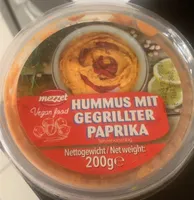 Hummus mit gegrillter paprika
