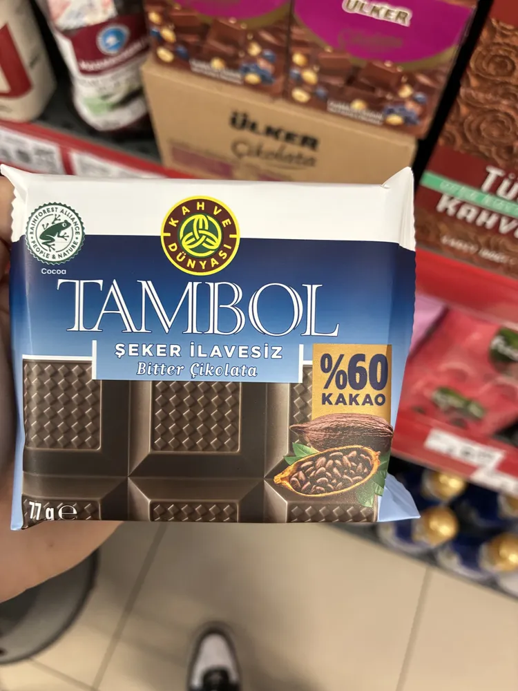 Tambol Şekersiz Bitter Çikolata