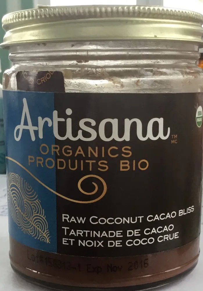 Tartinade de cacao et Noix de coco crue