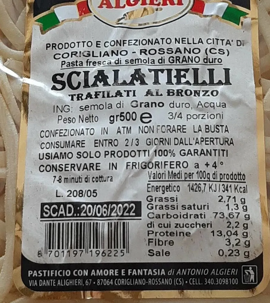 Pasta scialatielli