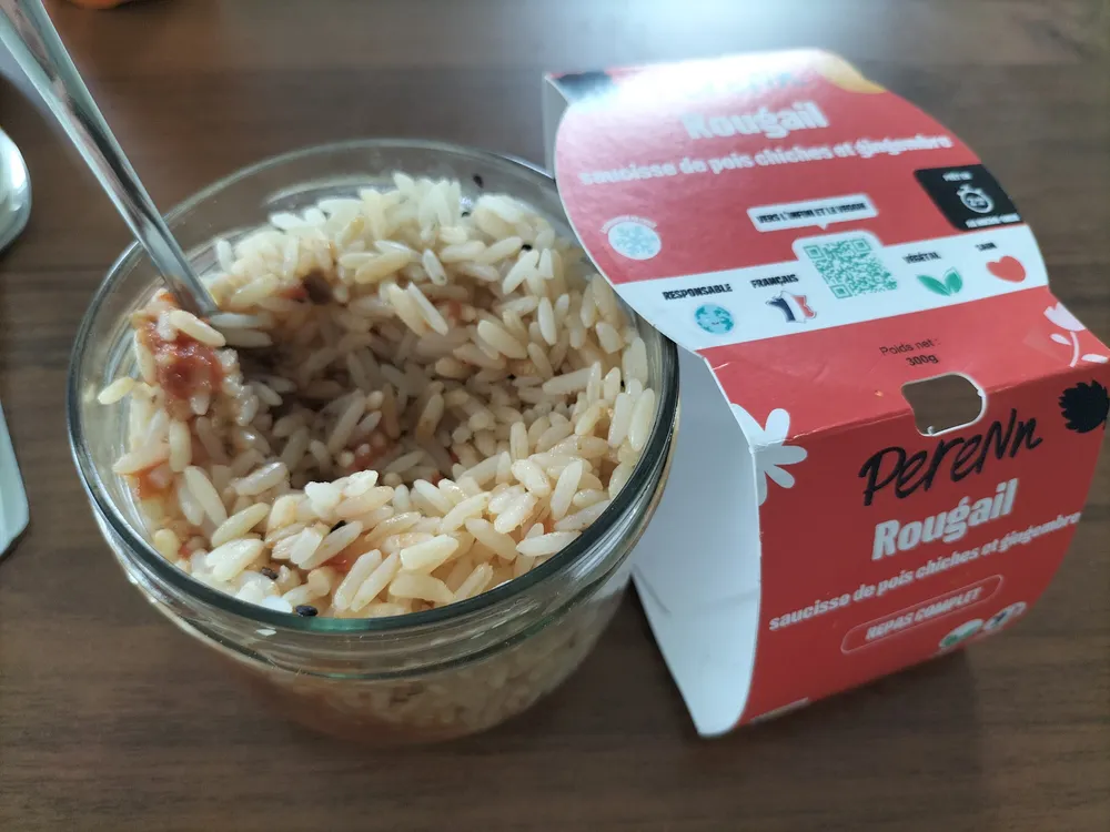 Rougail saucisse de pois chiches et gingembre