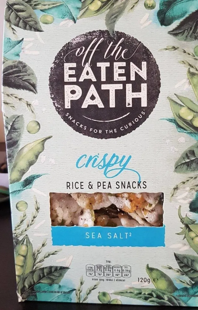 Crispy rice&pea snacks