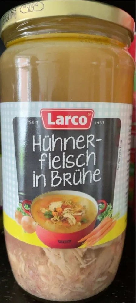 Hühnerfleisch in Brühe