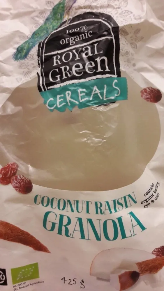 Coconut raison granola