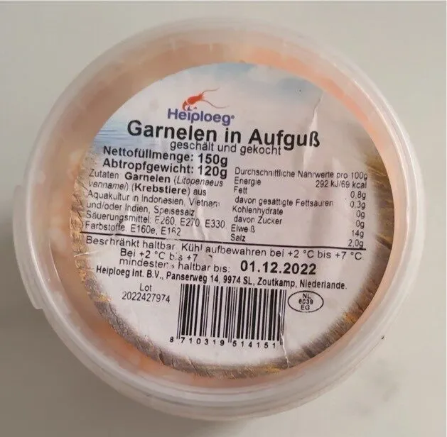 Garnelen in Aufguß