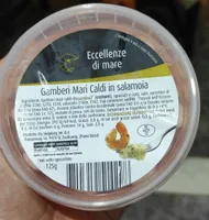 Gamberi mari caldi in salamoia