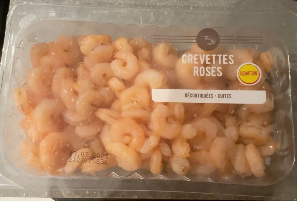 crevettes roses décortiquées